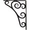 Ekena Millwork Tristan Wrought Iron Bracket, (Single center brace), Antiqued Pewter 1 1/2"W x 7 1/2"D x 10"H BKTM01X07X10STNAPW - alternate 6